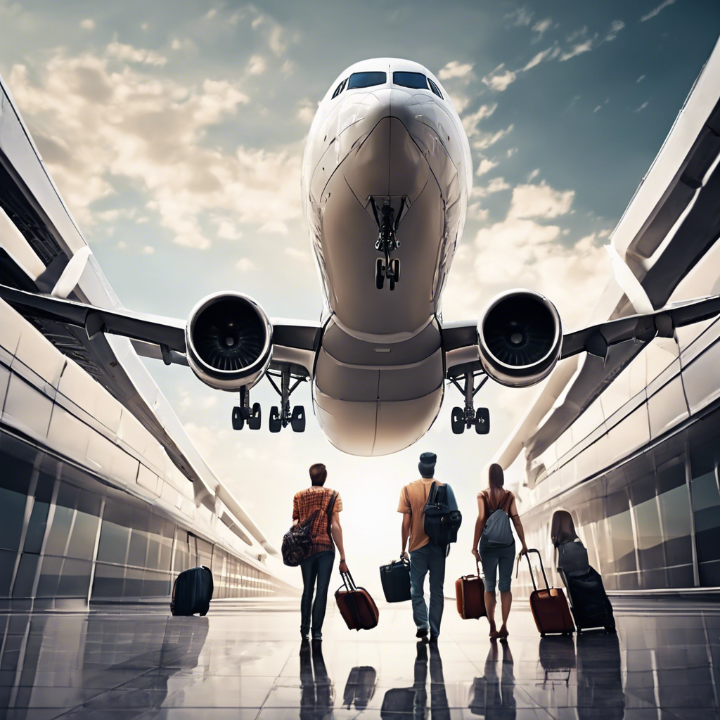 a group of people walking around a large airport